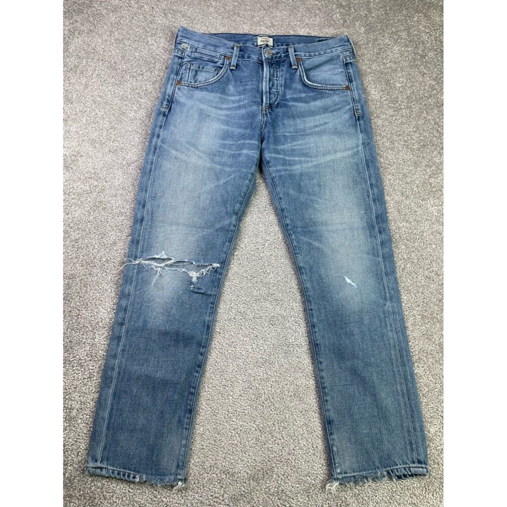 Citizens of Humanity Emerson Jeans Women’s 25 Blue Slim Boyfriend Button Fly